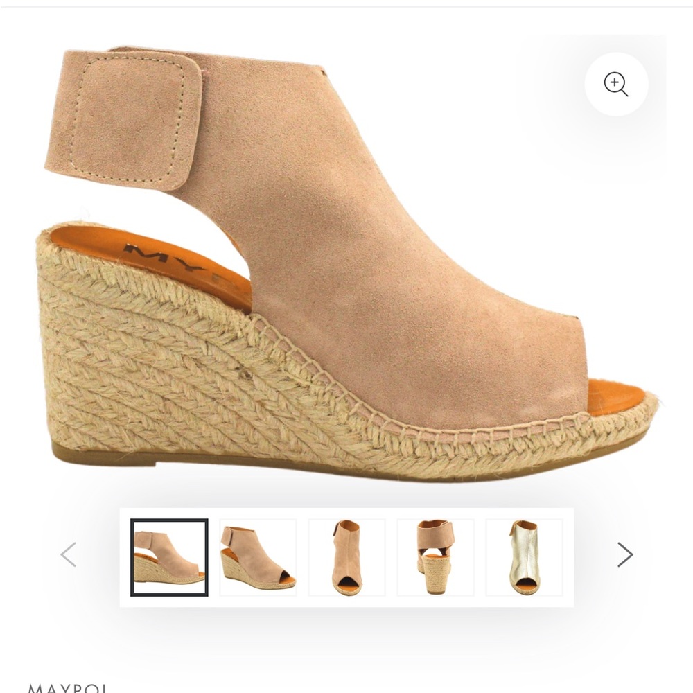 Maypol size 36 (size 6) nude color suede espadrille.
